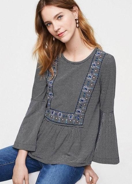 loft bell sleeve top
