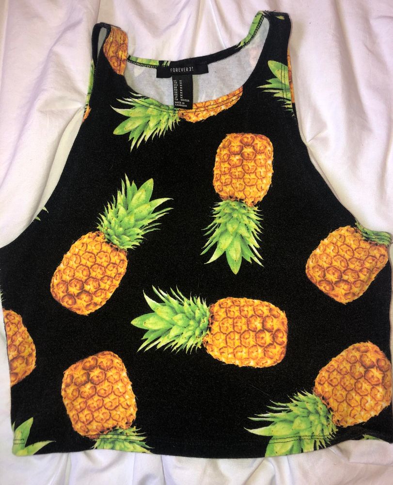 pineapple crop top forever 21