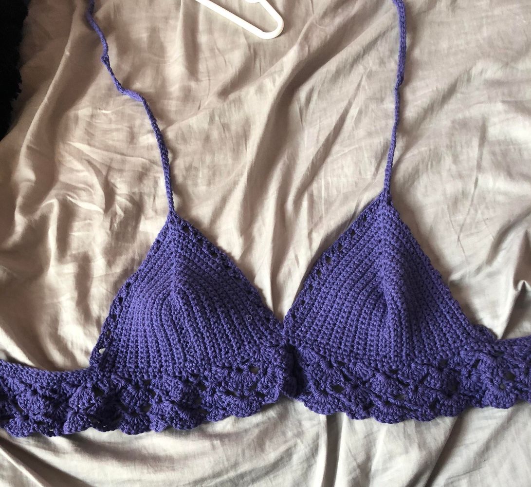 purple crochet top