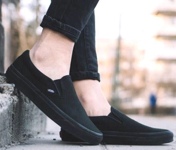 slip on all black