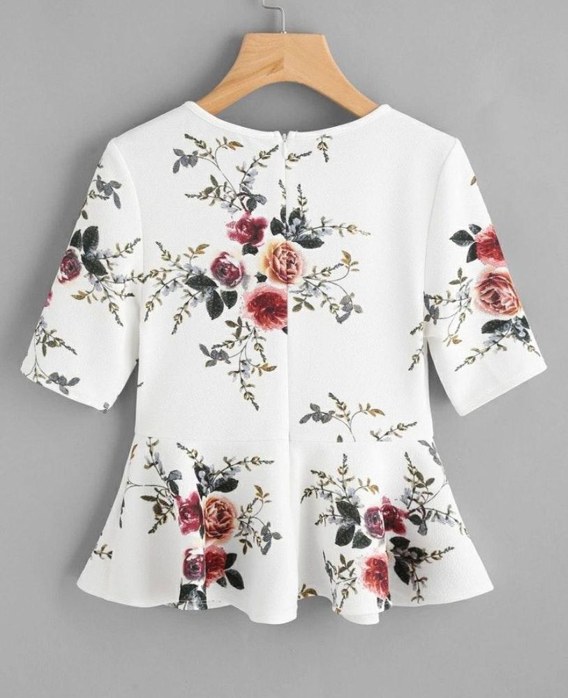 floral peplum blouse