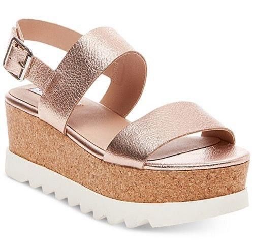 rose gold platform sandals