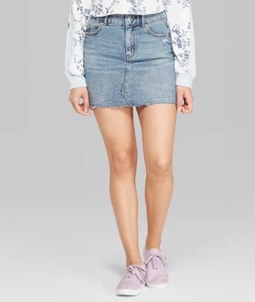 wild fable jean skirt