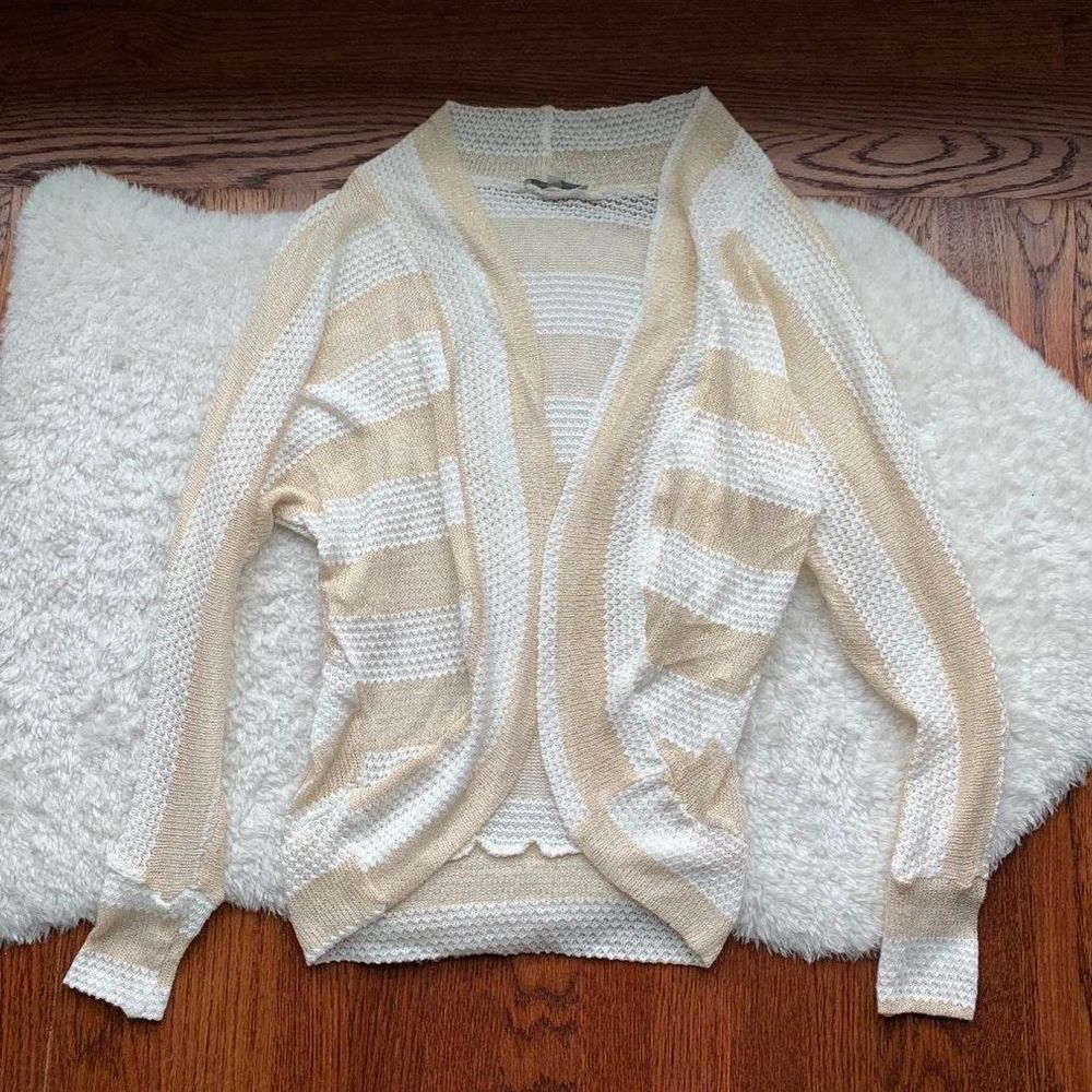 gold sparkly cardigan