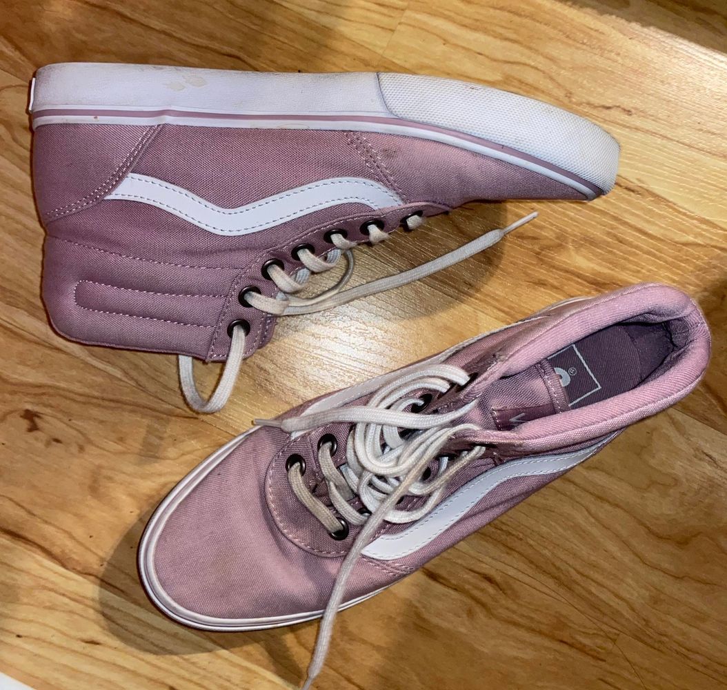 pink hi top vans