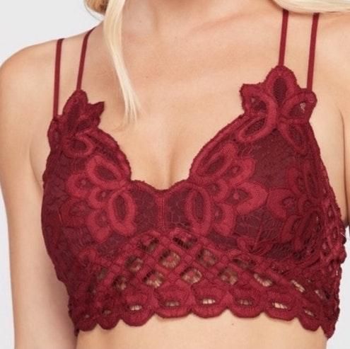 burgundy bralette crop top