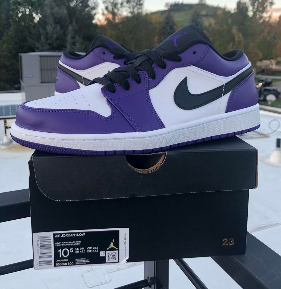 Air Jordans Jordan 1 Low Court Purple Curtsy