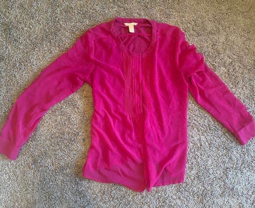 neon pink sheer top