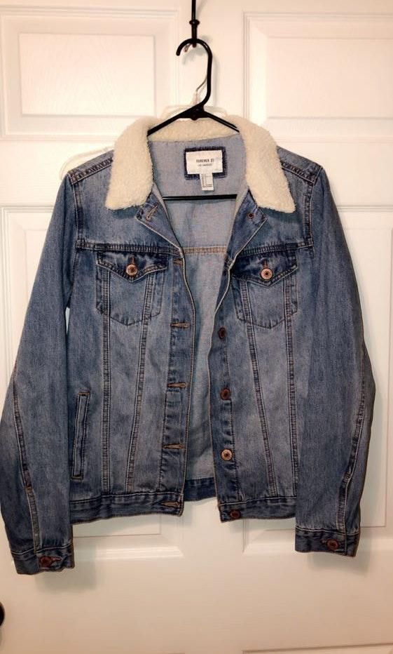 forever 21 sherpa jean jacket