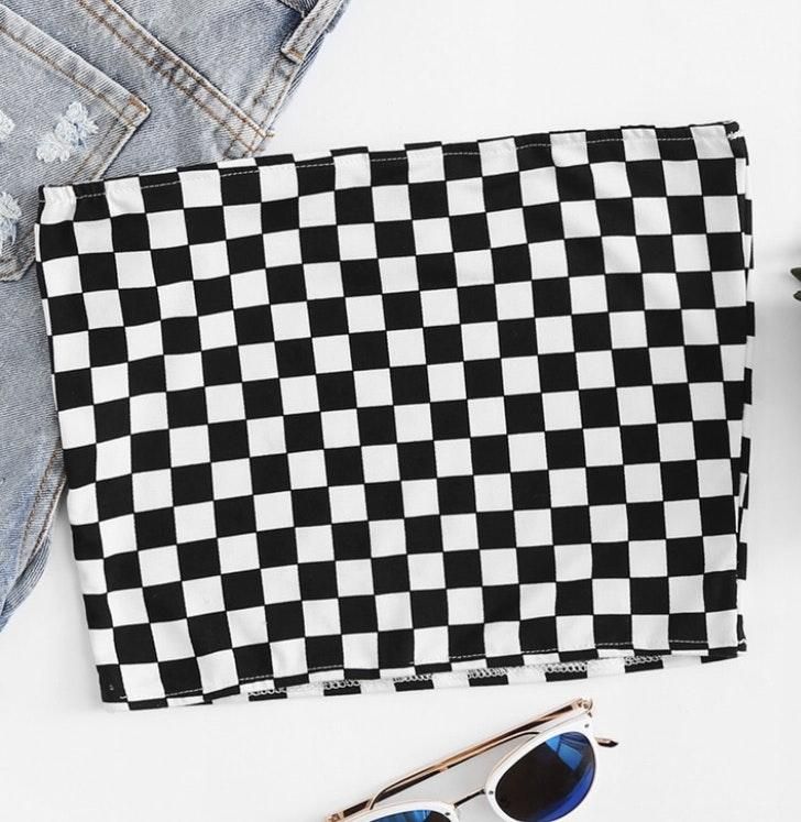 forever 21 checkered top