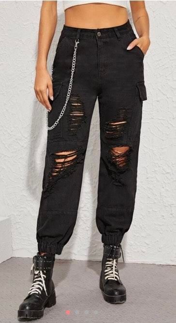 black cargo pants shein