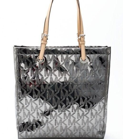 michael kors metallic tote bag