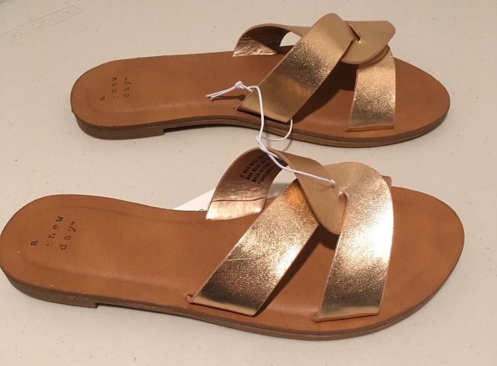 very rose gold sandals