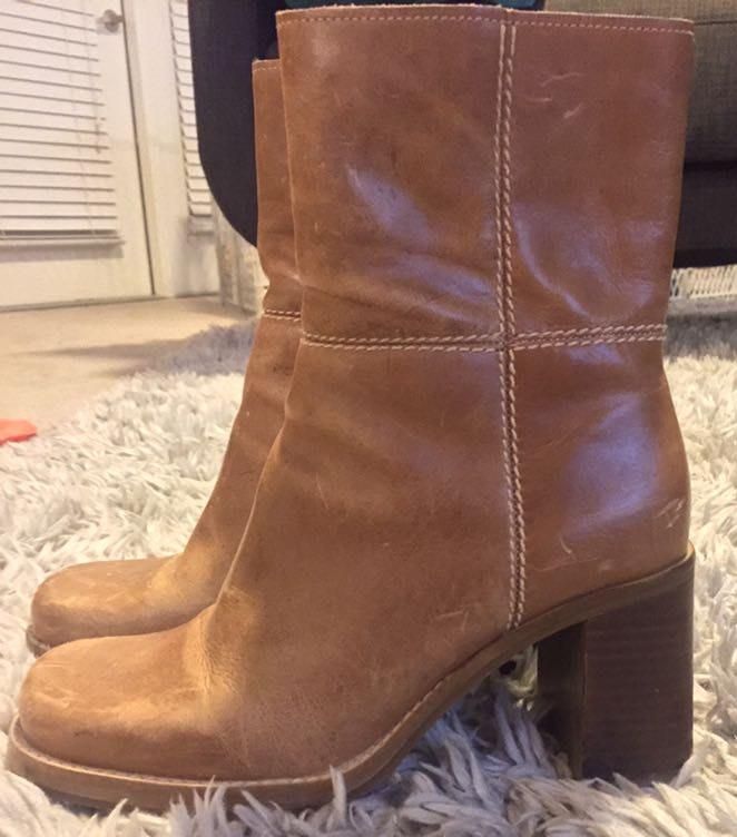 tan leather boots