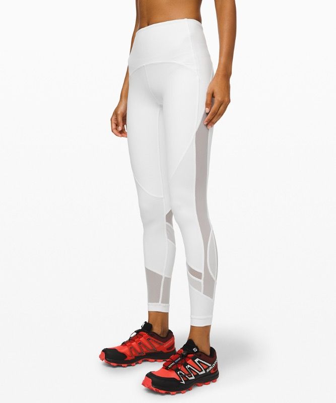 white mesh lululemon leggings