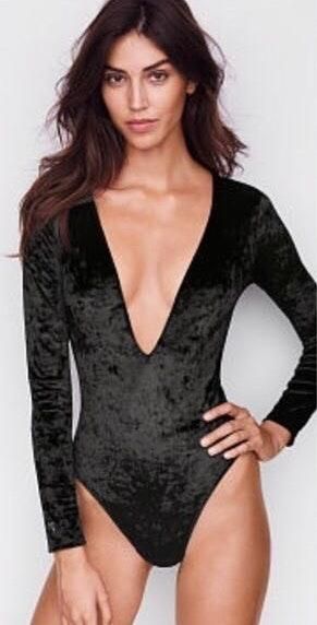 velvet bodysuit long sleeve