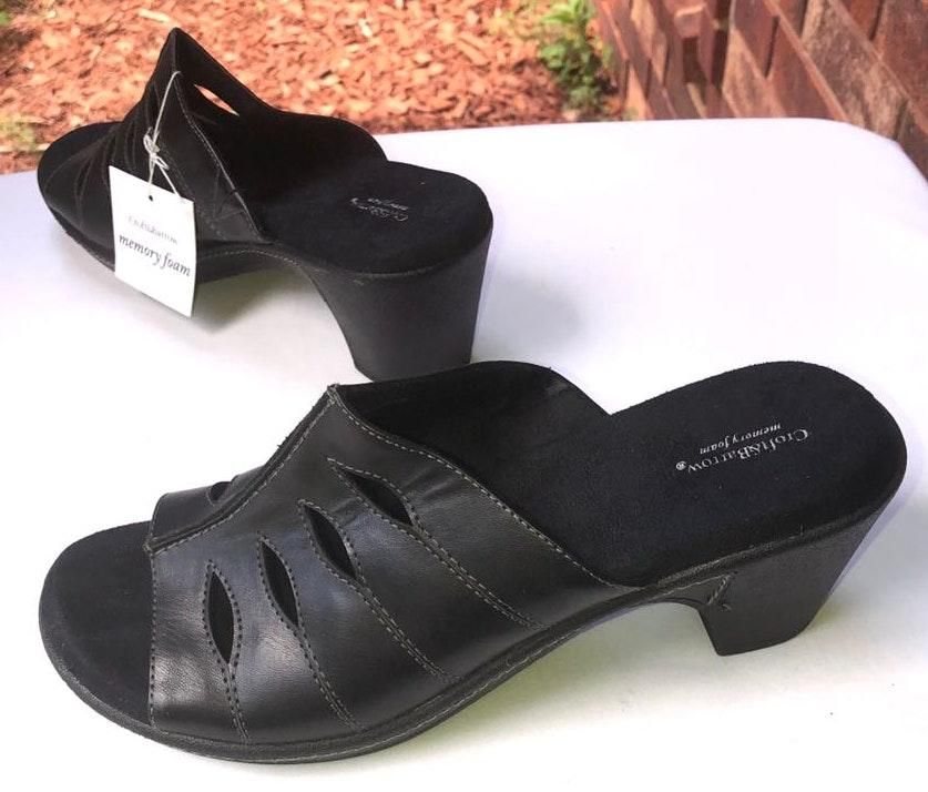 black memory foam sandals