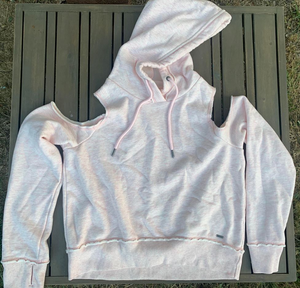 hollister cold shoulder hoodie