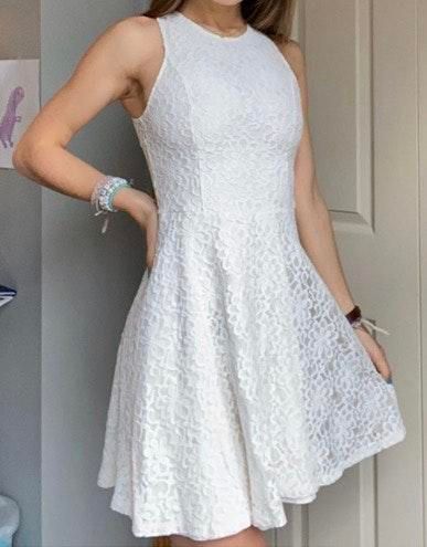 hollister white lace dress