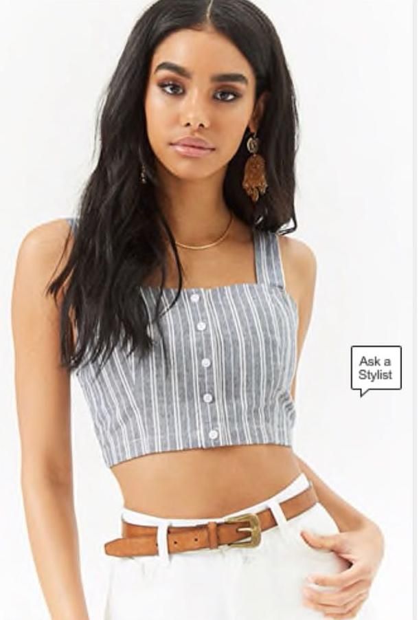 woven crop top forever 21