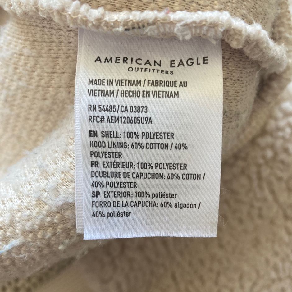 american eagle fuzzy teddy sherpa