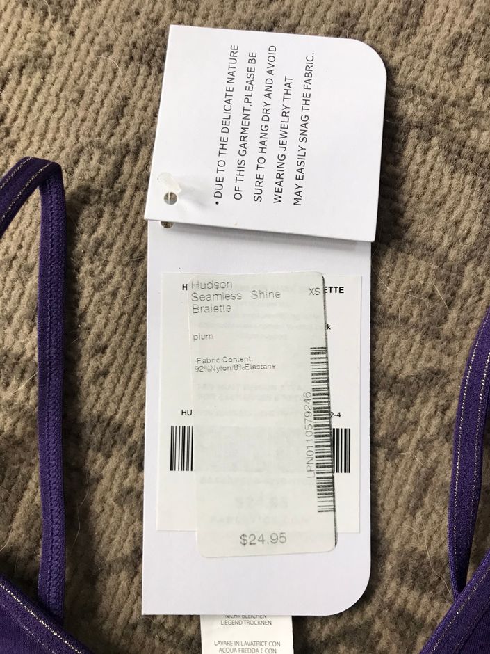 hudson seamless shine bralette