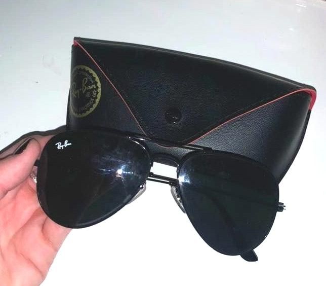 Ray Ban Rb3025 Black Aviator Sunglasses Curtsy