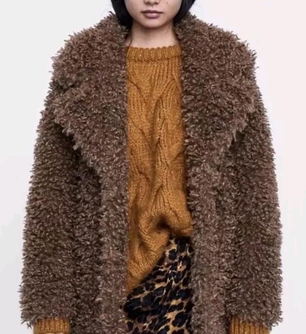 zara soft faux fur jacket