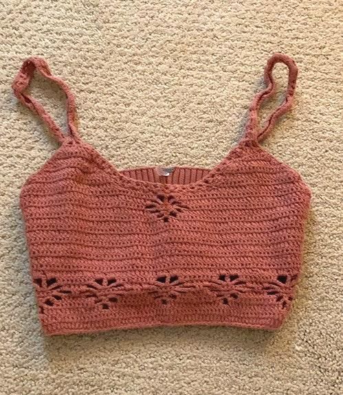 free people crochet crop top