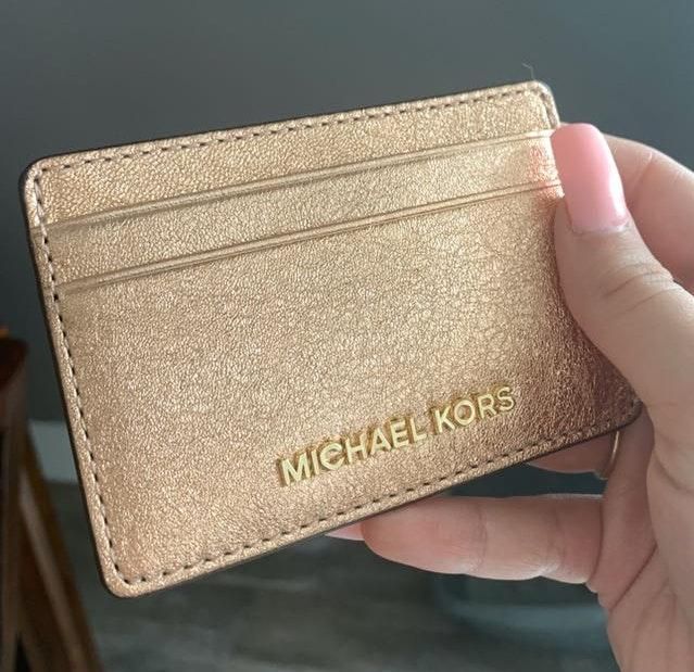 michael kors card holder rose gold