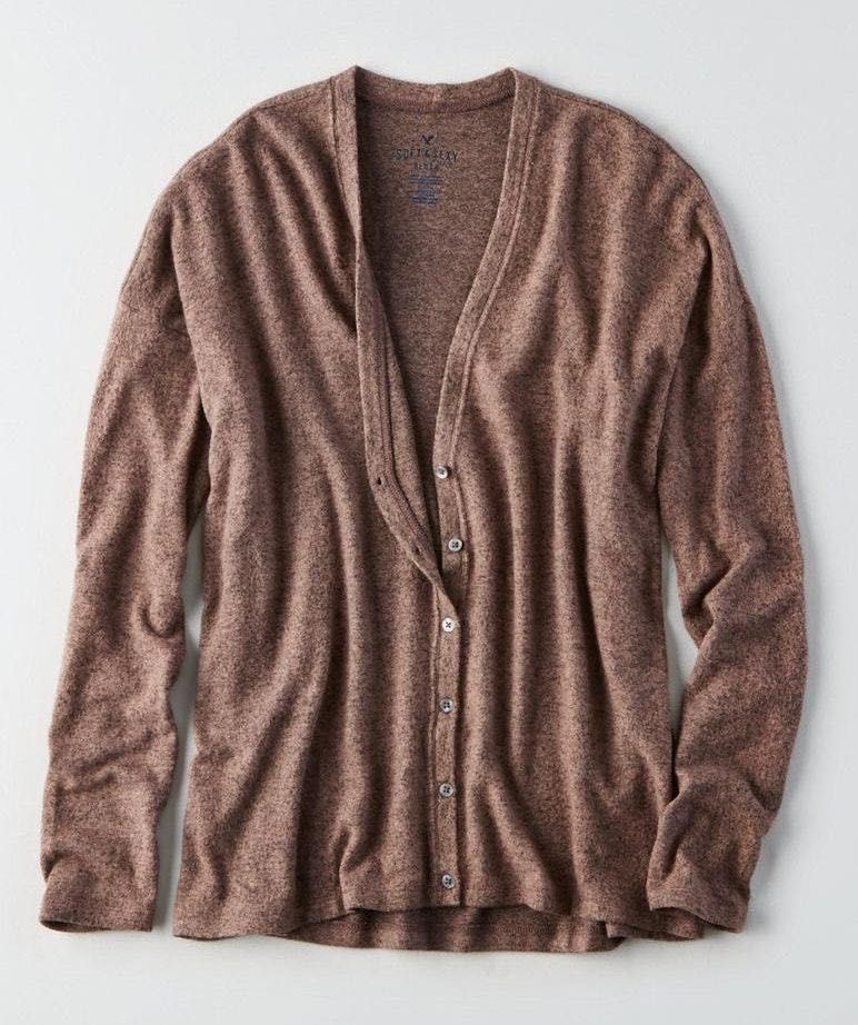 American Eagle Soft Sexy Plush Boyfriend Cardigan Curtsy