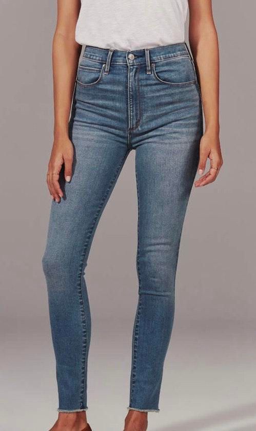 abercrombie and fitch high rise super skinny jeans