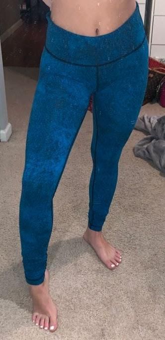 lululemon blue and black leggings