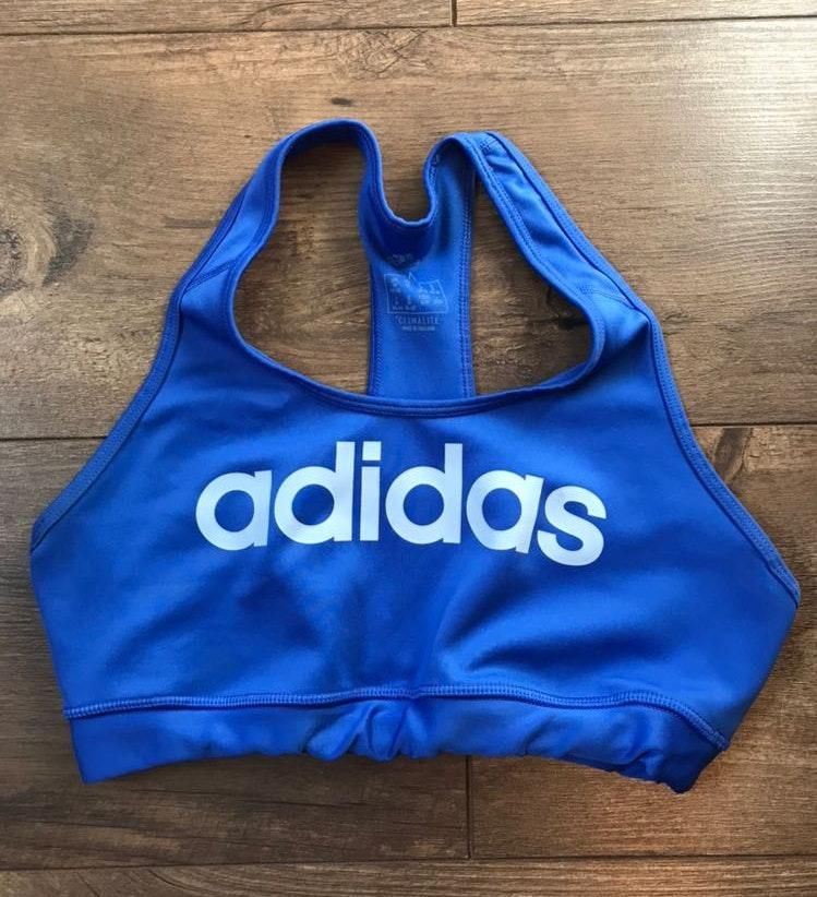 adidas blue sports bra