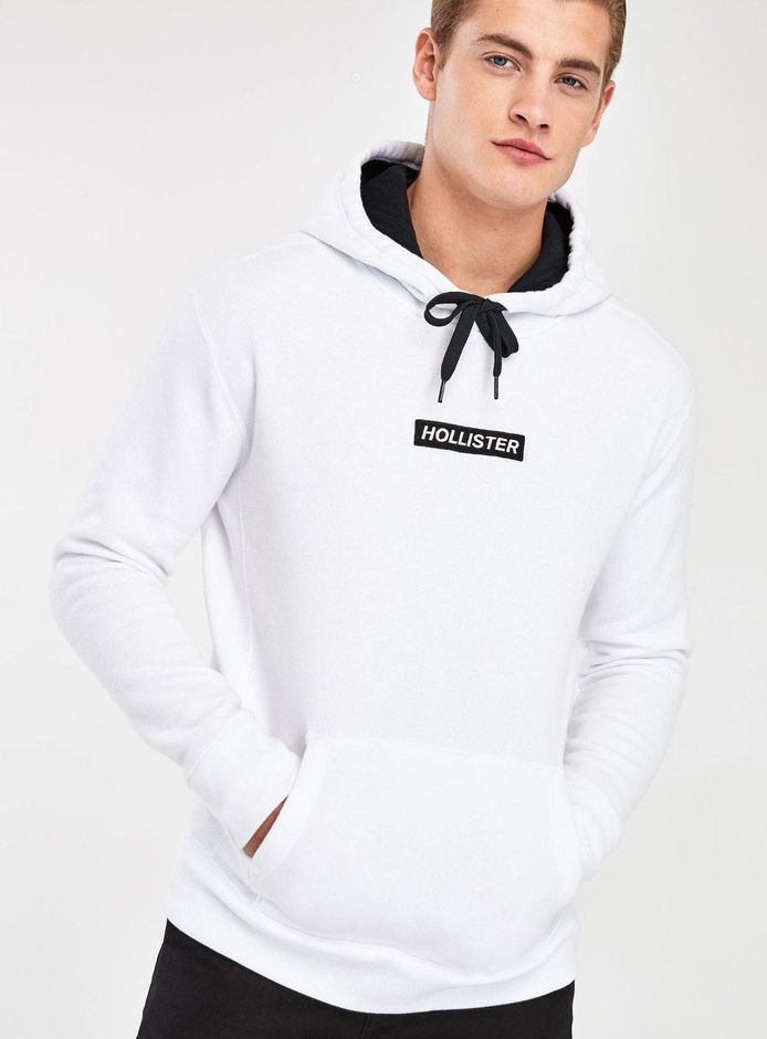 white hollister hoodie