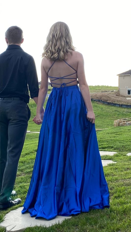 anne formal lattice satin dress