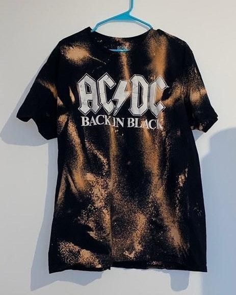 Logo Bleach Splatter T-Shirt AC/DC 