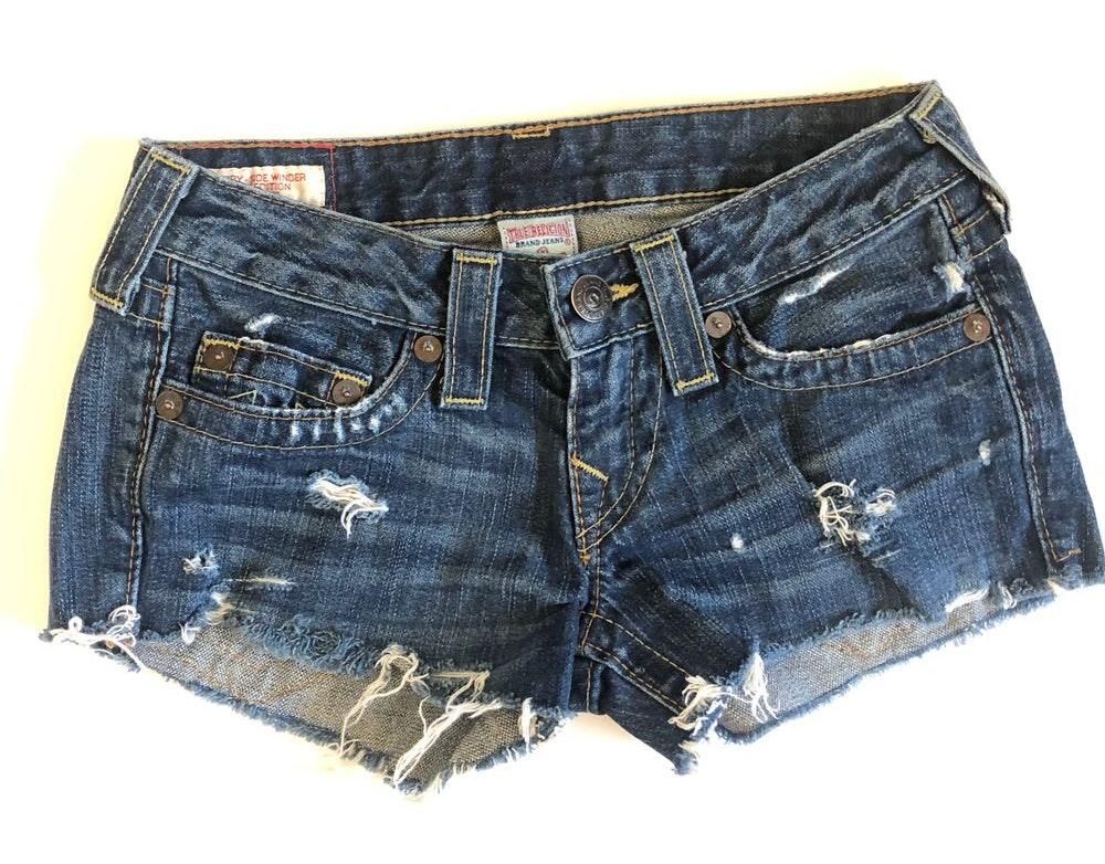 true religion women's denim shorts