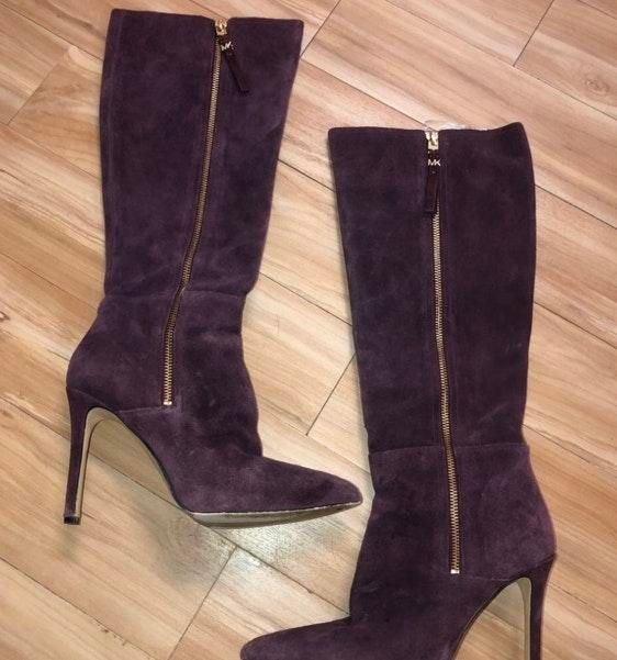 michael kors burgundy boots