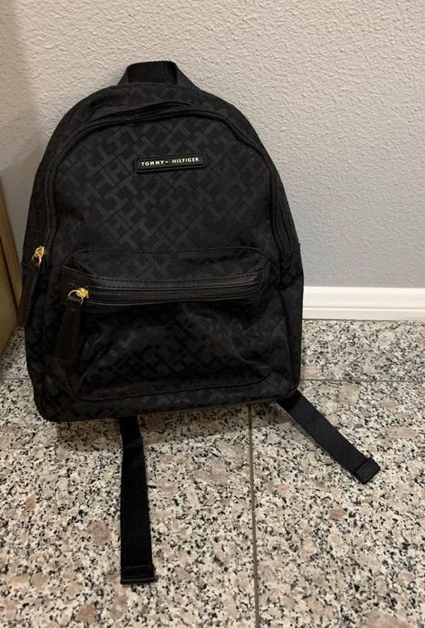 tommy black backpack