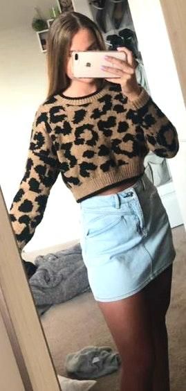 hollister cheetah sweater