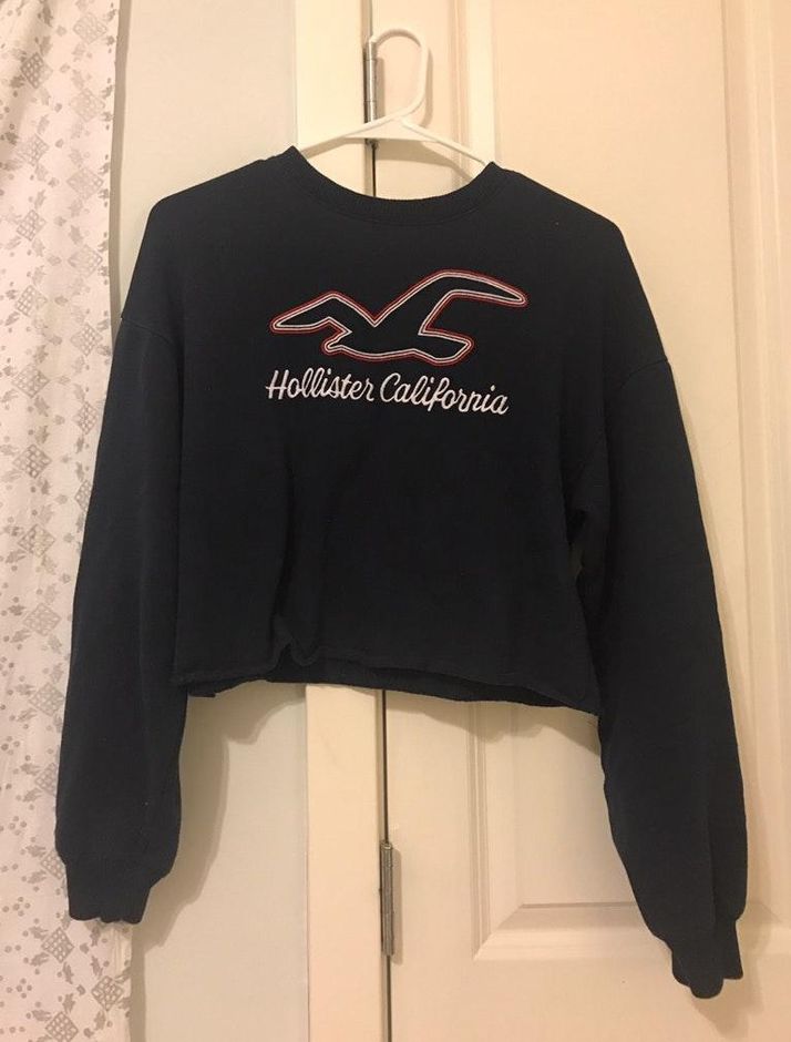 cut off crewneck sweatshirt hollister