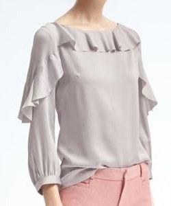 banana republic ruffle top