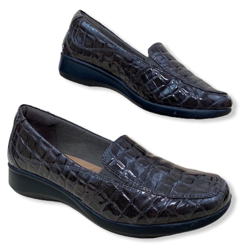 clarks crocodile loafers