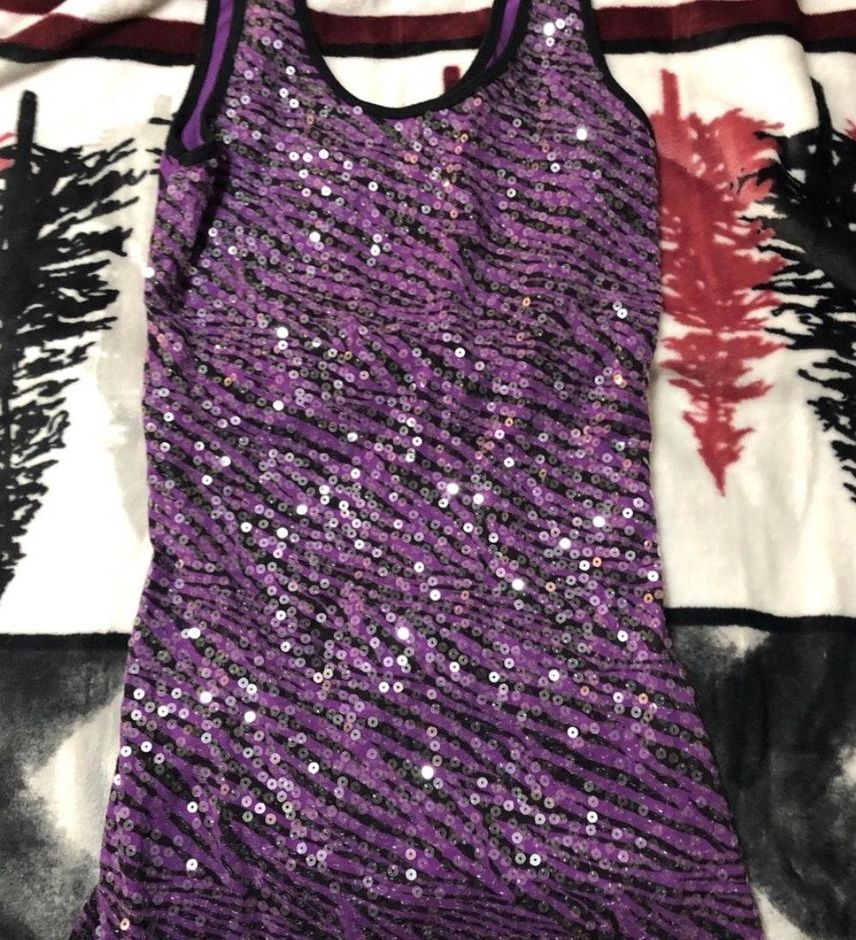 purple sequin top
