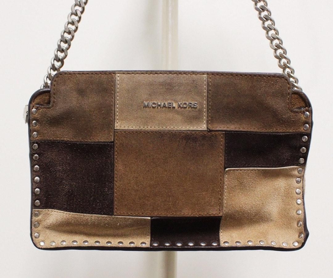 michael kors brown suede purse