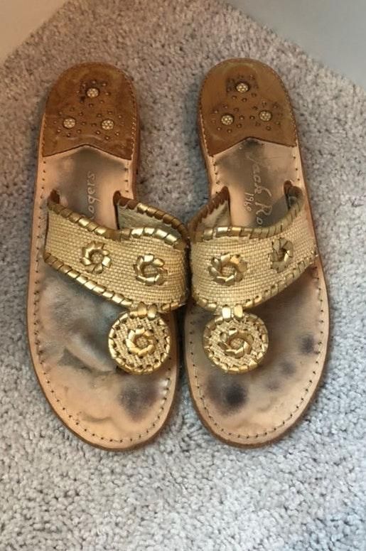 cute gold sandals