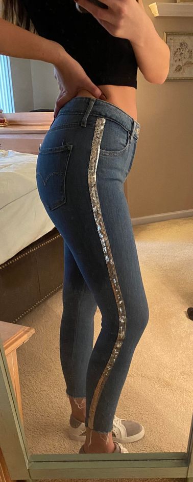 levi's jeans with stripe down the side