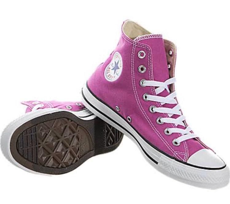 magenta converse high tops