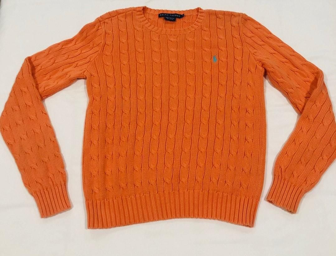 orange ralph lauren sweater
